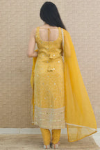 Devanshi Mustard Yellow Embroidered Kurta Set