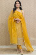 Devanshi Mustard Yellow Embroidered Kurta Set