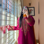 Rimjhim Crimson Embroidered 3PC Set