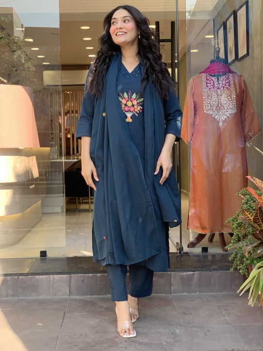 Multi floral Bluish dress