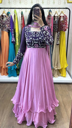 Tanirika Purple Pink Printed Suit Set