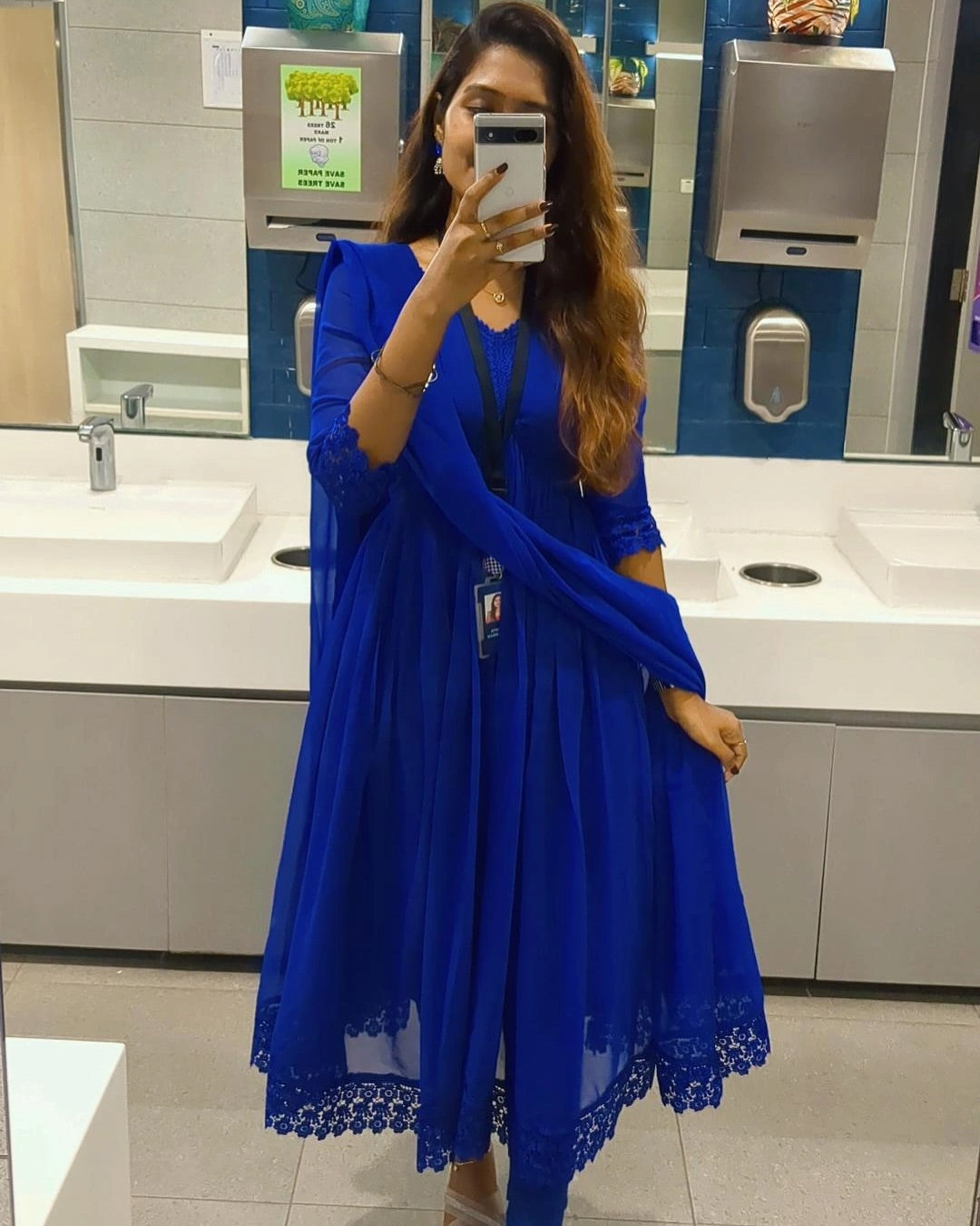 Qamra Pure Georgette Kurti Dupatta Set