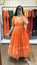 Lavika  Orange Kurta Set