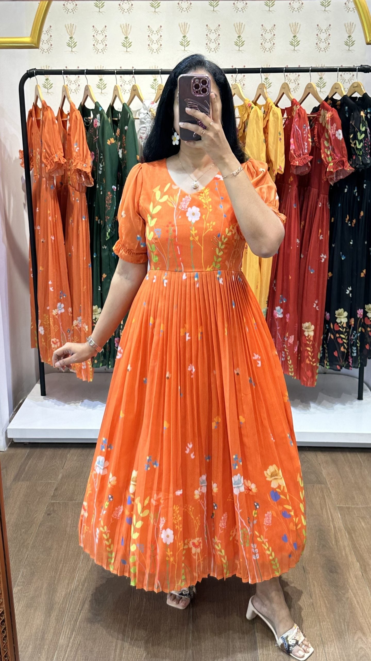 Lavika  Orange Kurta Set