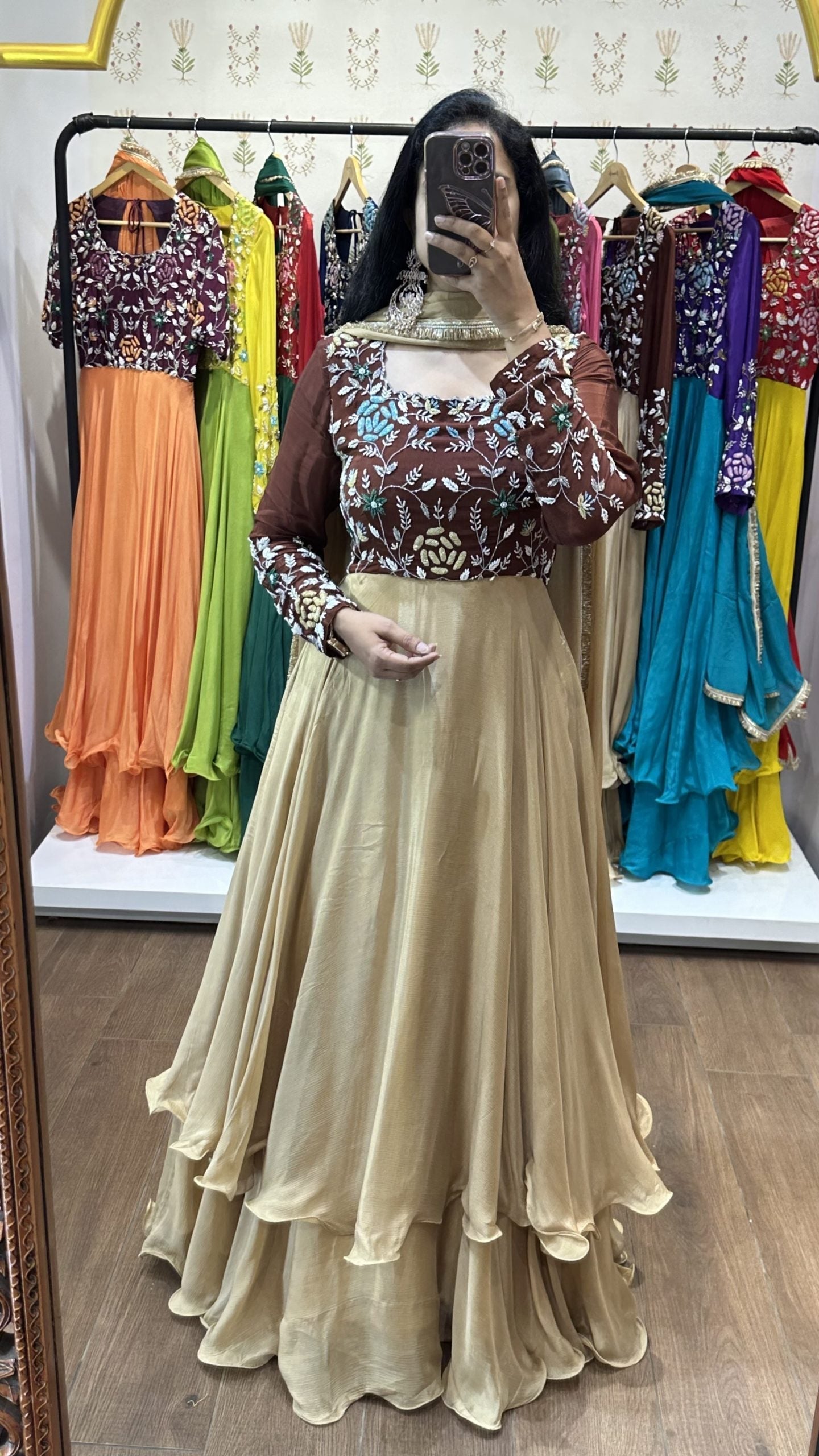 Wamika Maroon Green Suit Set