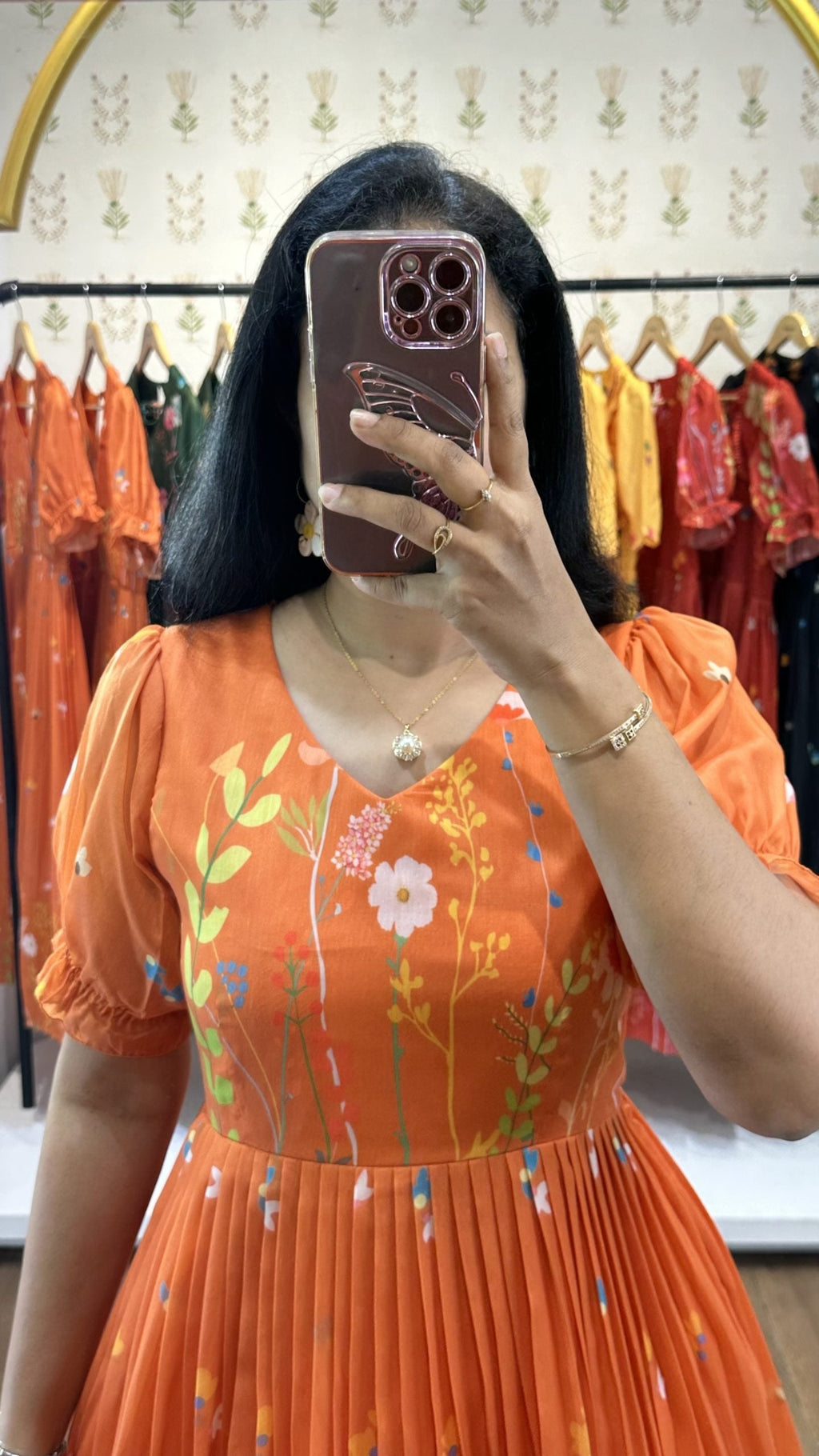 Lavika  Orange Kurta Set