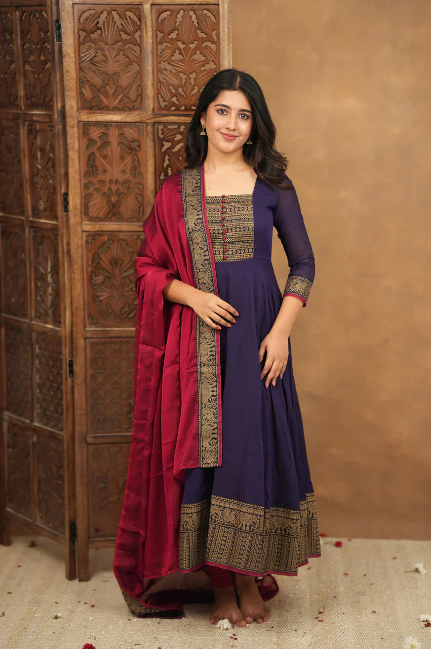 Jhanvi Pure Cotton Temple Anarkali