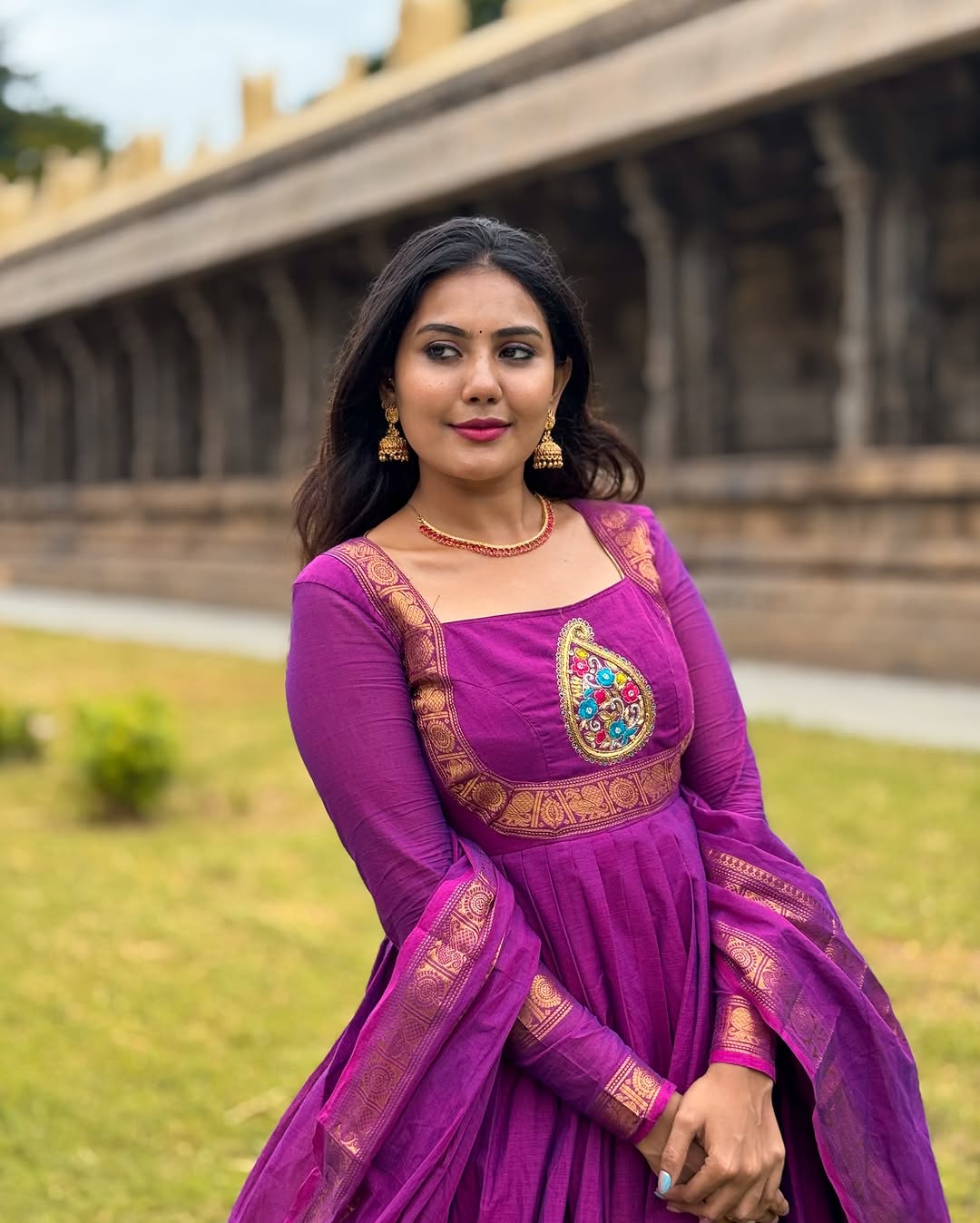 Jivisha Brown Blend Heritage Style Gown