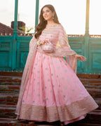 Mahika Pink Loop Anarkali Suit Set