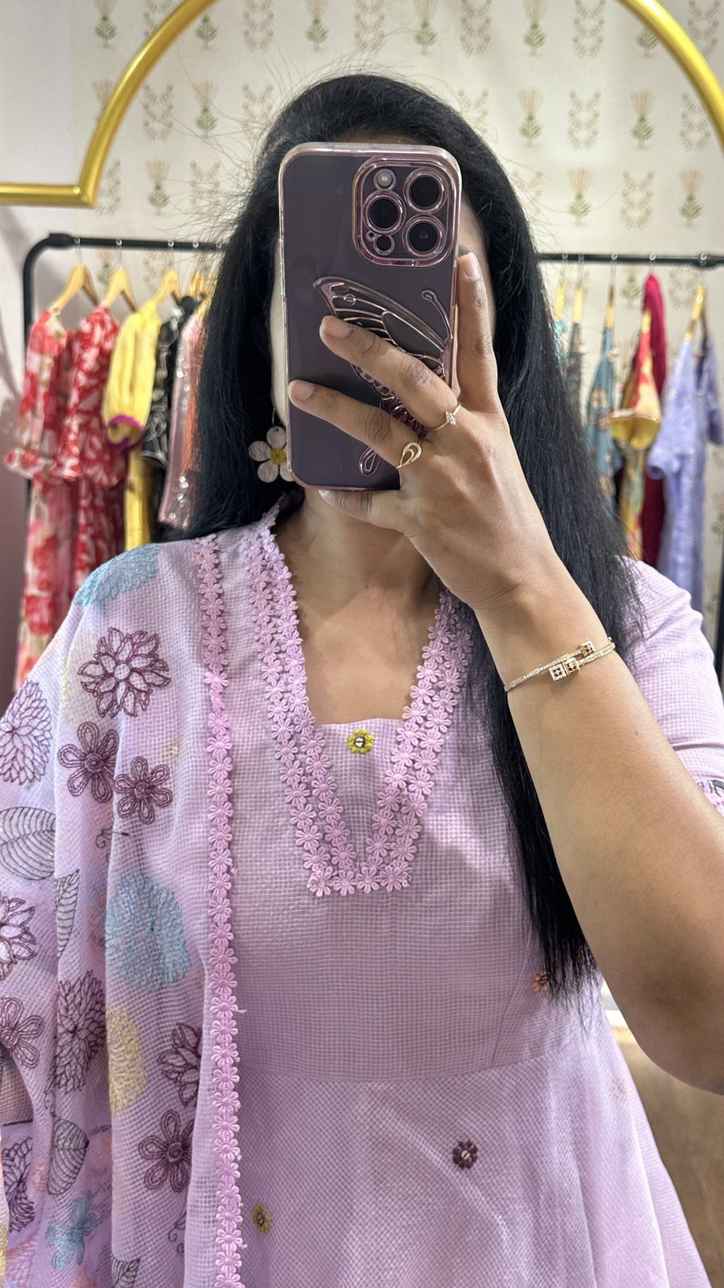 Eirene Lavender Kurti Set