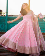 Mahika Pink Loop Anarkali Suit Set