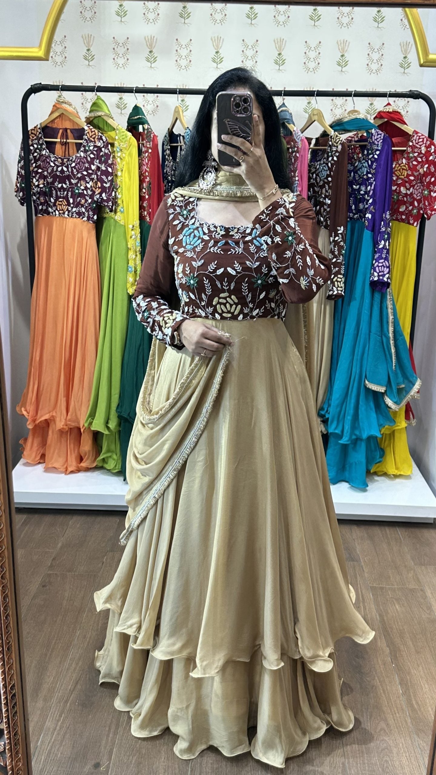 Wamika Maroon Green Suit Set