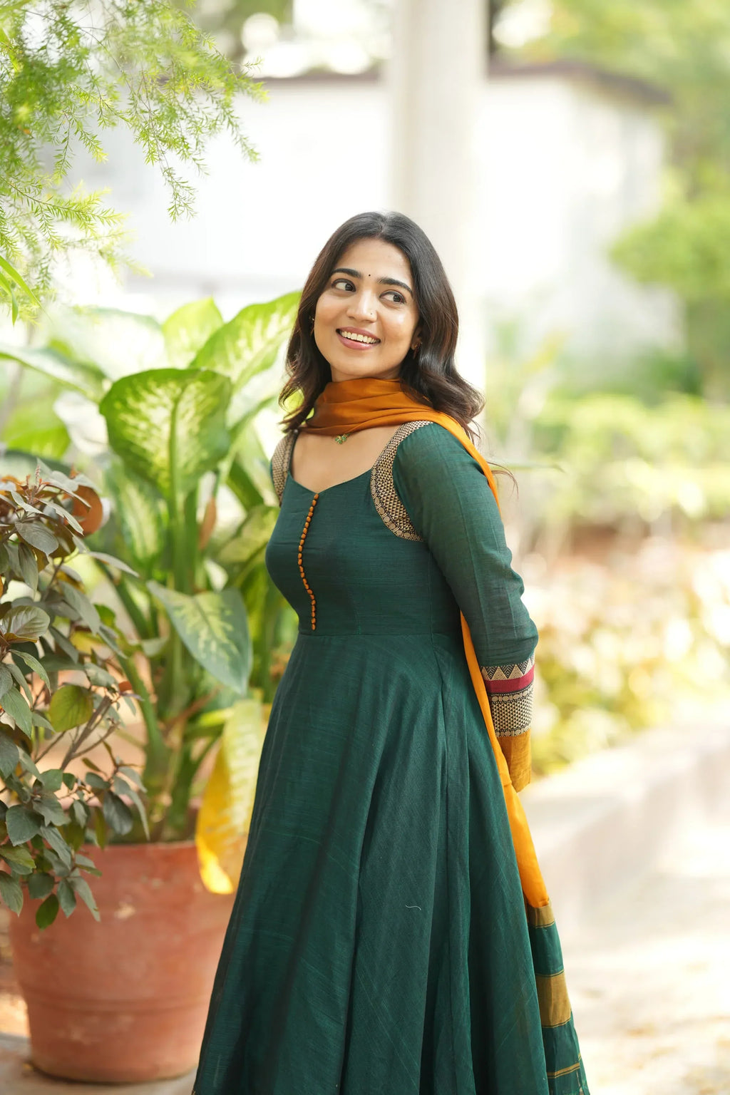 Triveni Shrungar Pure Handloom Anarkali