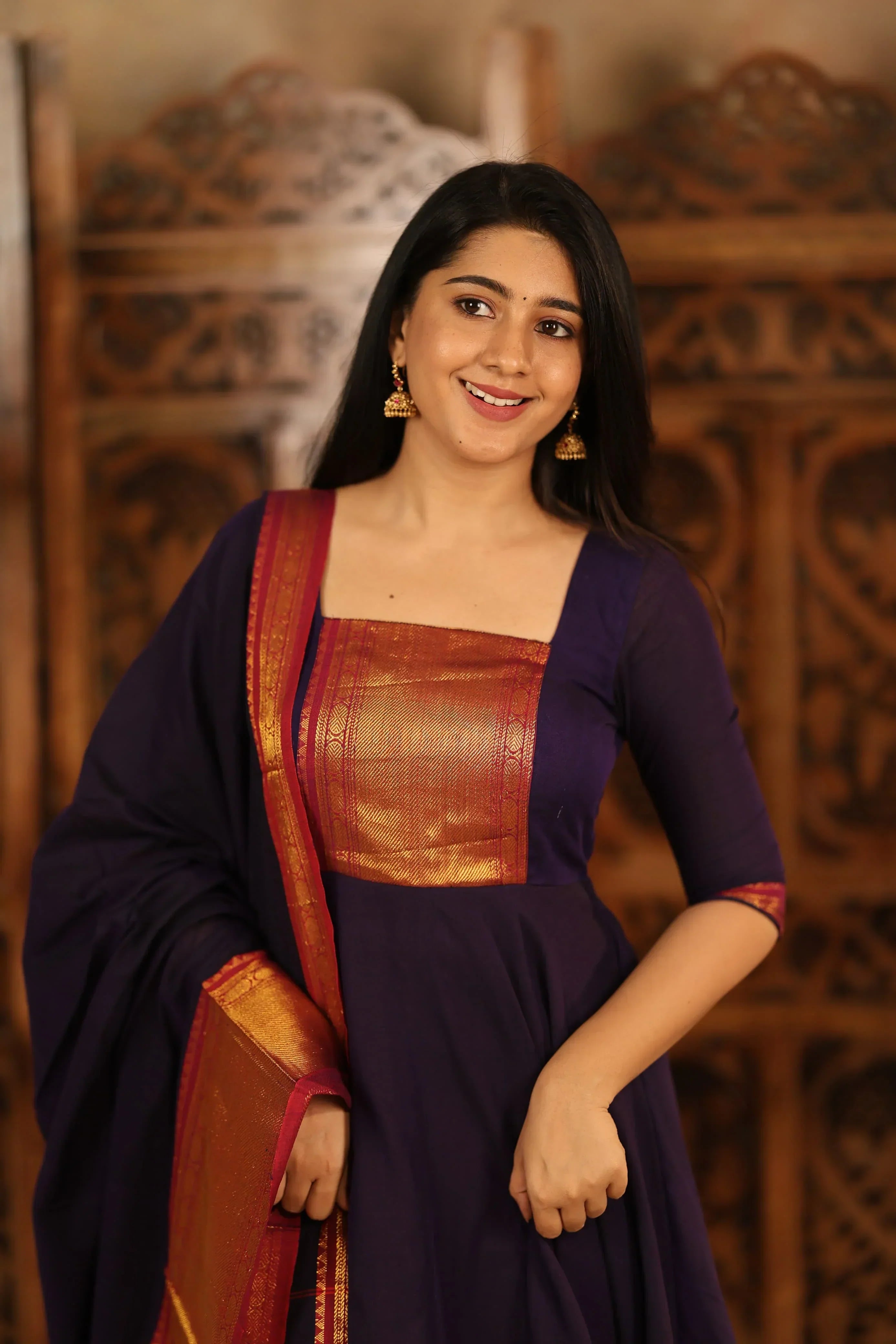 Qasmiya Shrungar Pure Cotton Anarkali