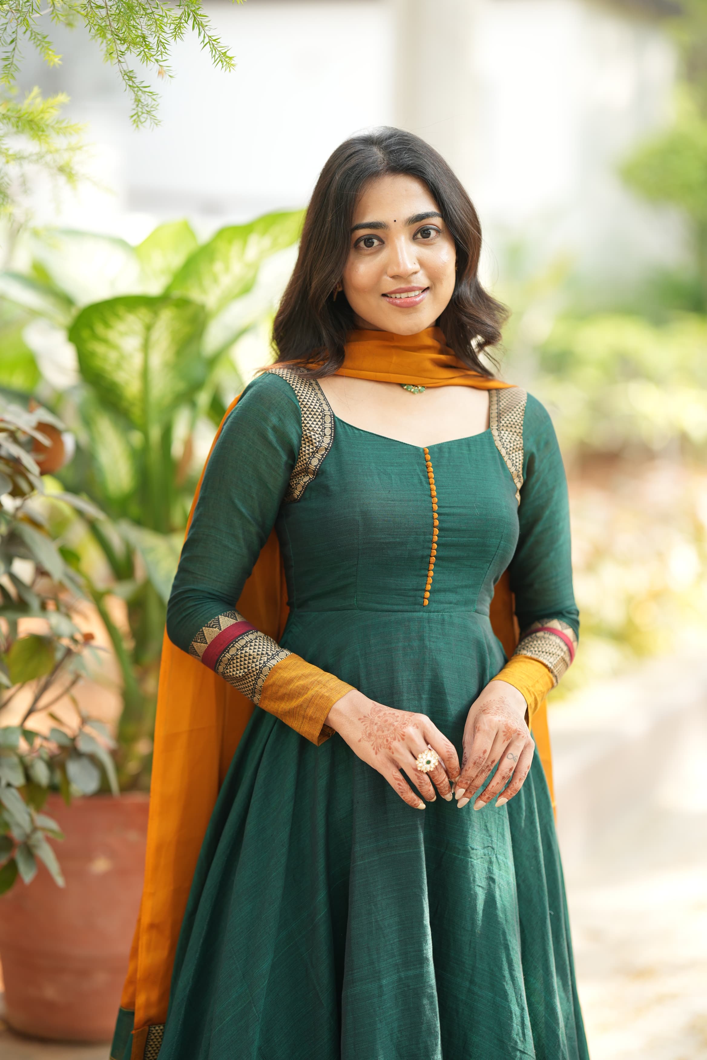 Triveni Shrungar Pure Handloom Anarkali