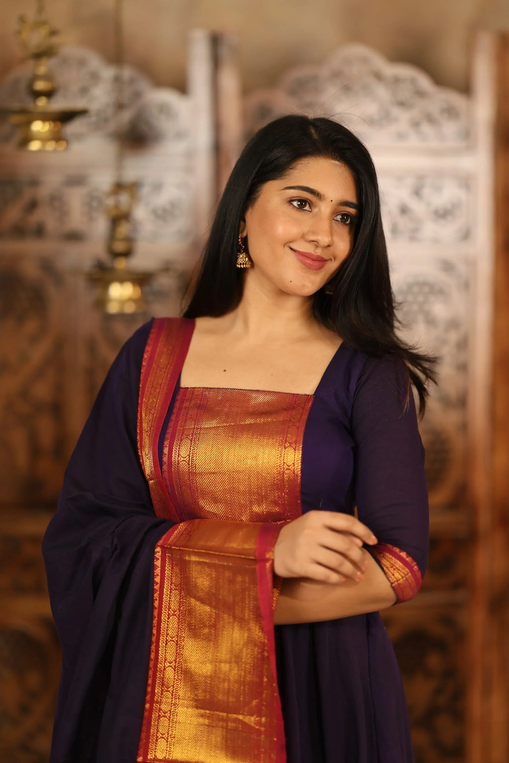 Qasmiya Shrungar Pure Cotton Anarkali