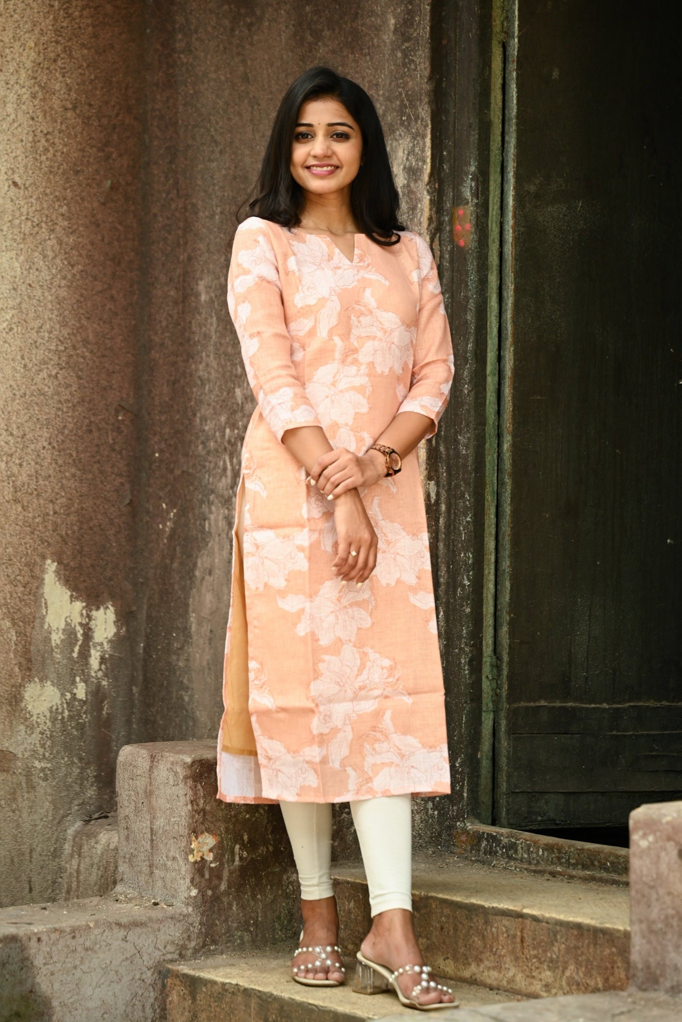 Apricot Aura Kurti