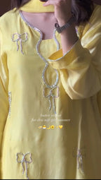 Zoya Yellow Farsi Suit