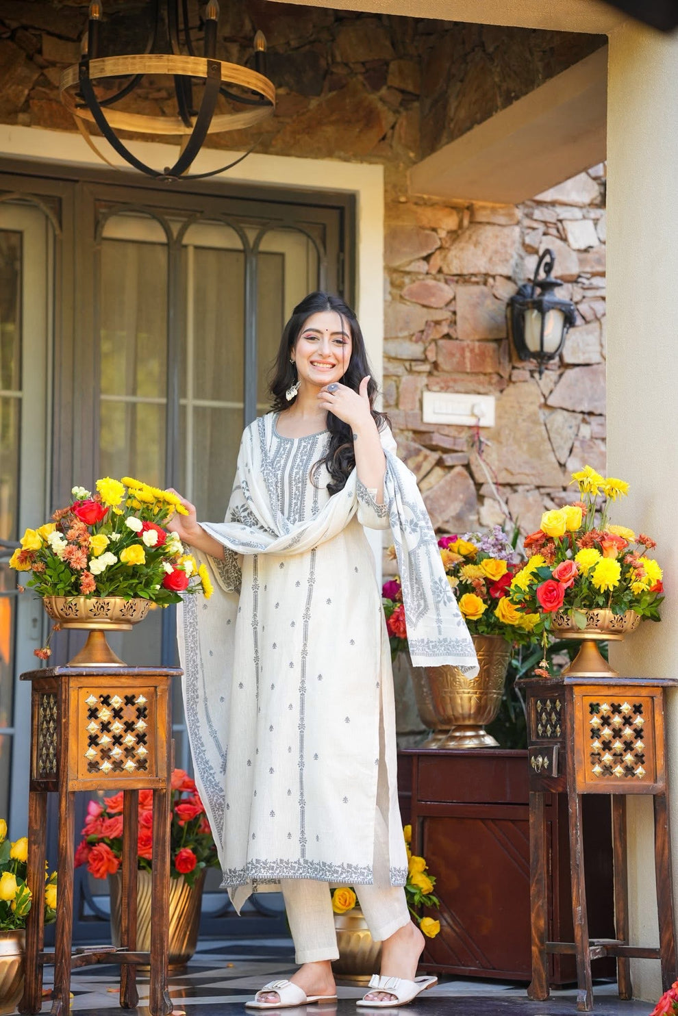 Liyana Cotton Straight Kurta Set