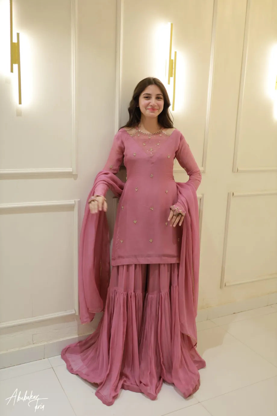 Kiara Lilac Kurta Gharara Set