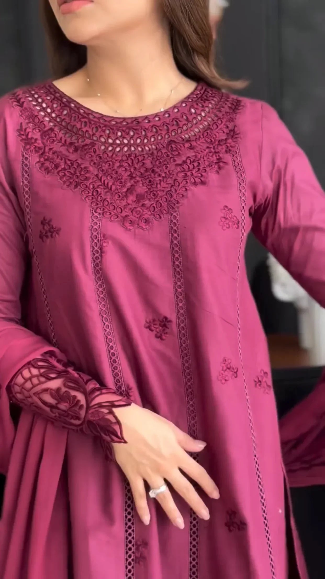 Kritika Majestic Wine Suit Set