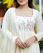 Aarohi Ivory Bloom Anarkali