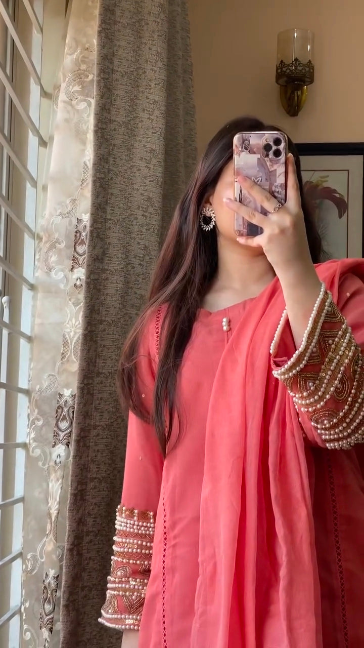 Chand Rose Pink 3PC Suit Set