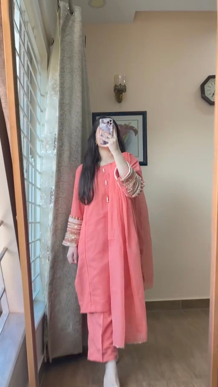 Chand Rose Pink 3PC Suit Set