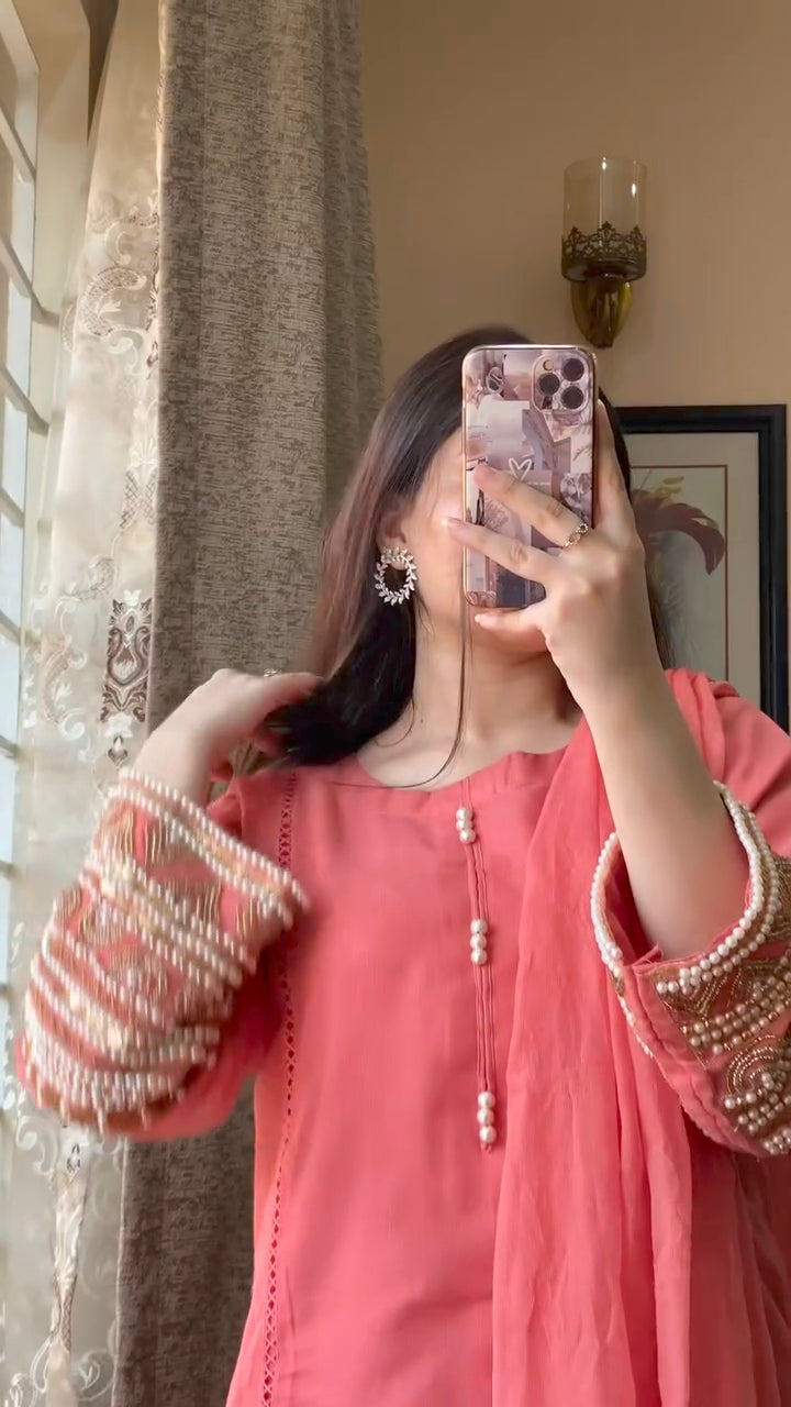 Chand Rose Pink 3PC Suit Set