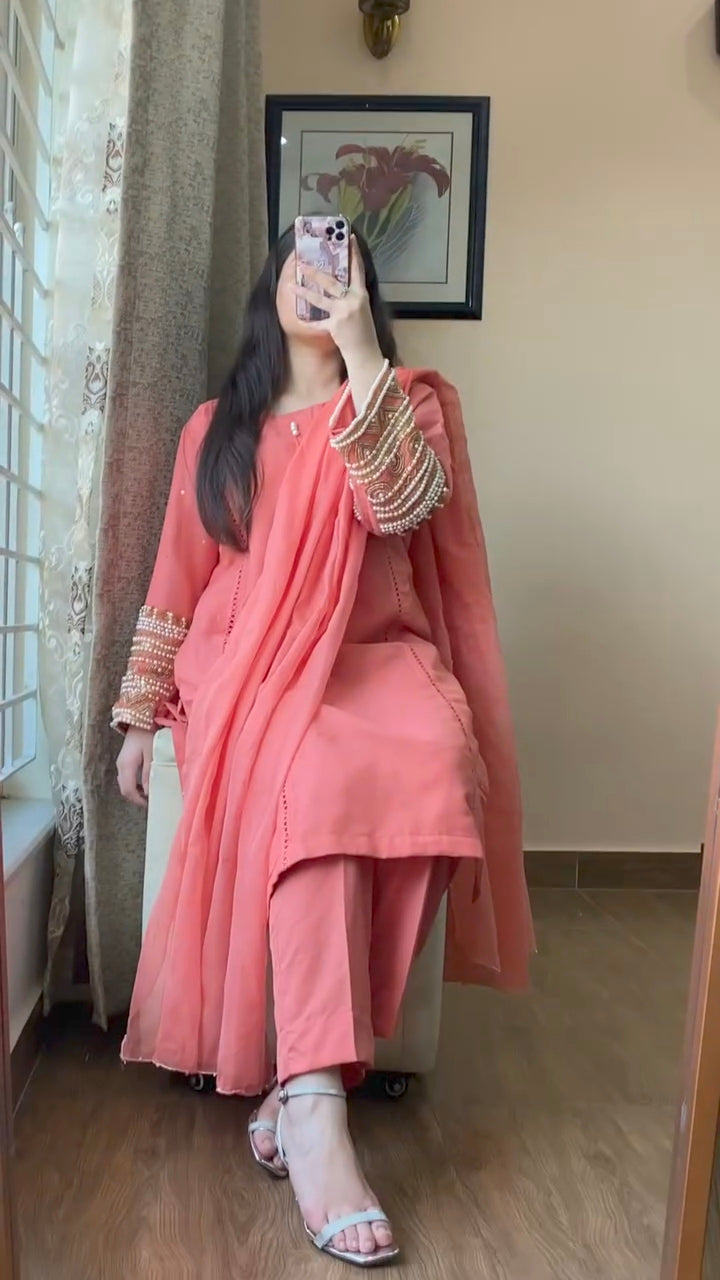 Chand Rose Pink 3PC Suit Set