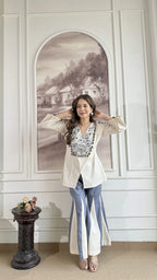 Premium Soft Denim Boho Embroidered Coord