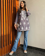 Elina Chikan Rayon A-Line Kurti