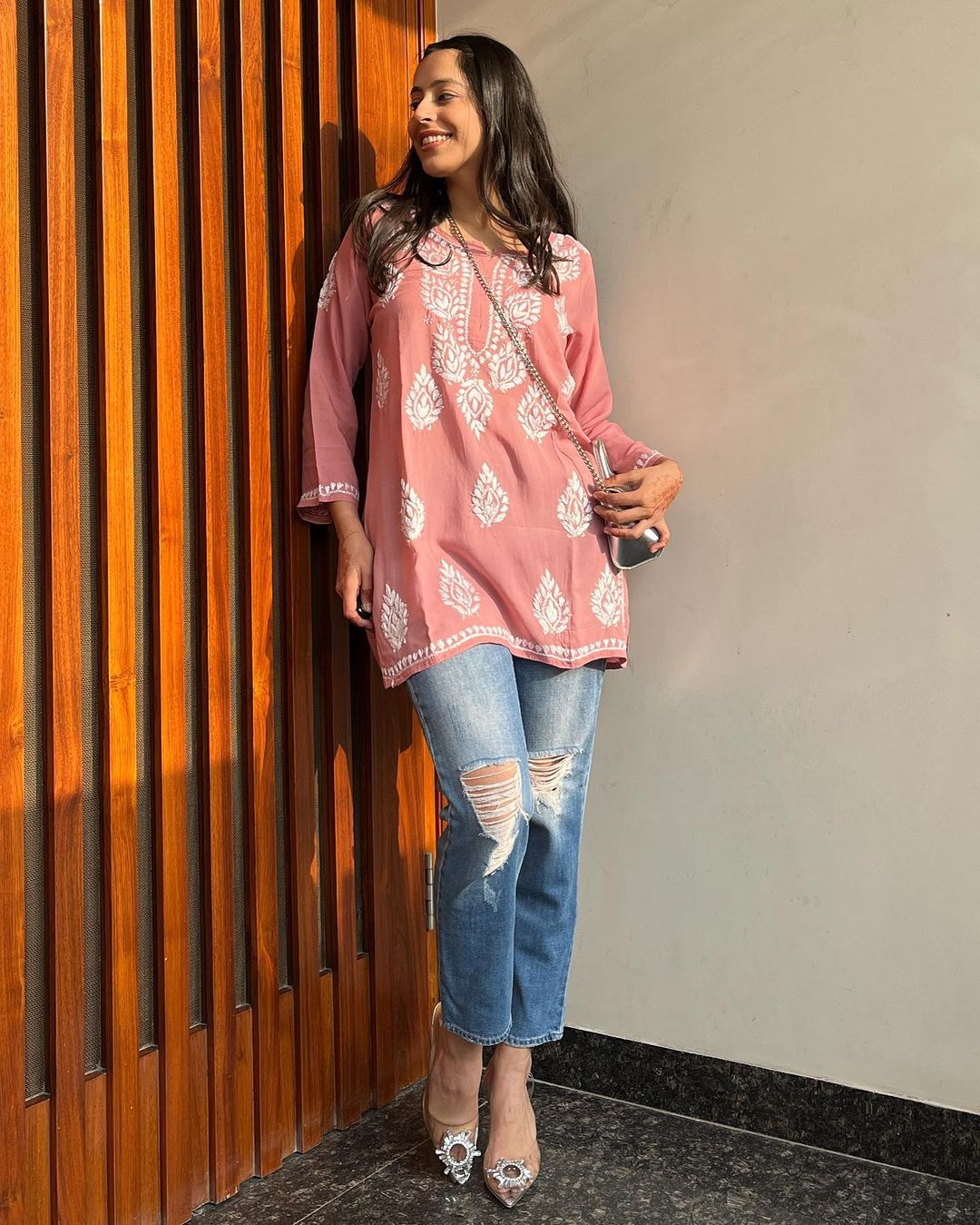 Avni Chikan Rayon A-Line Kurti