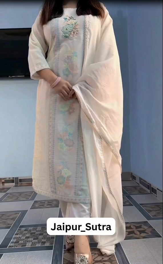 Nysa Ivory Bloom Suit