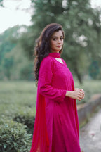 Meher Fuchsia Rayon Chikankari