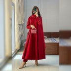 Ruby Red Embroidered Frock